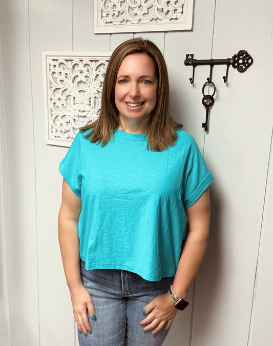 Cotton Slub Round Neck Short Sleeve Tee