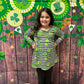 Clovers  & Stripes Ruffle Pants Set
