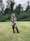 Plaid Print Button Down Lapel Collar Trendy Coat