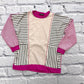 Long Sleeve Stripe Color Block Top