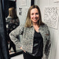 Leopard Denim Jacket with Back Contrast