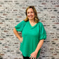 Green with Envy Short Sleeve V Neck