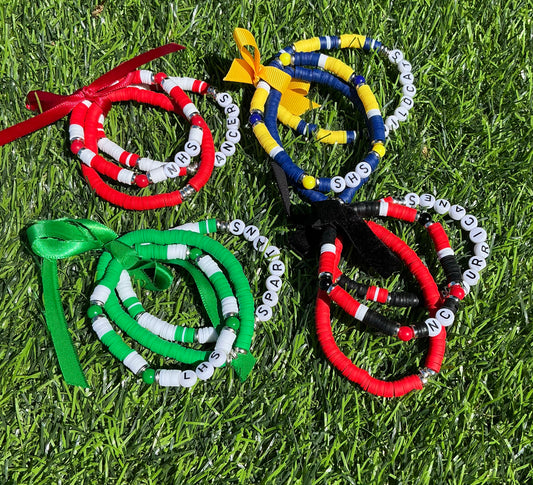 Game Day School Spirit Bracelet Stacks Customized colors