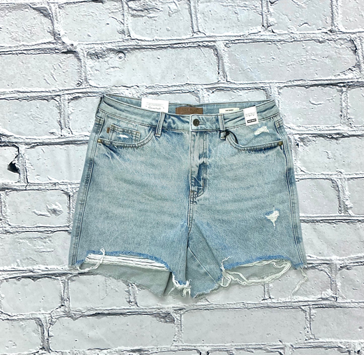 Judy Blue High Waist Rigid Magic Dad Short W/ Cell Phone Back Pocket