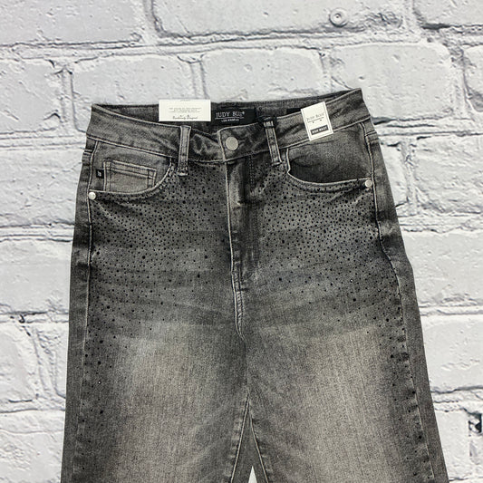 Judy Blue High Waist Rhinestone Straight