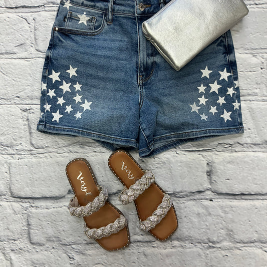 Judy Blue High Rise Slim Short with Star Splatter