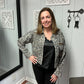 Leopard Denim Jacket with Back Contrast