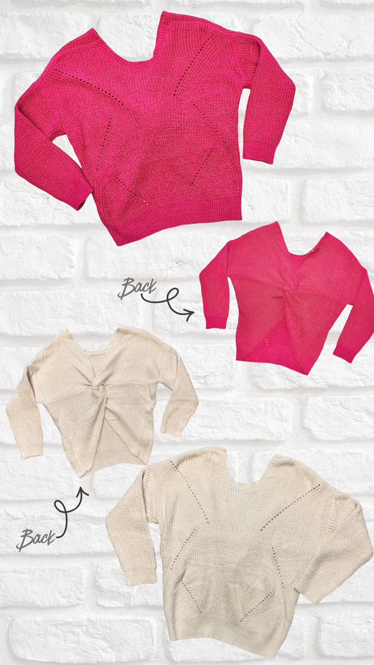 Cross Back Sweater (2 colors)