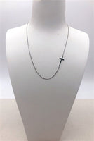Sideways Cross 16"-18" Necklace