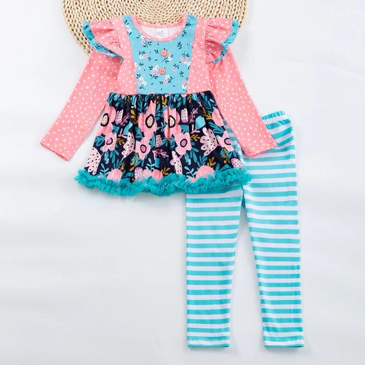 Pretty Pansies Girls Pant Set