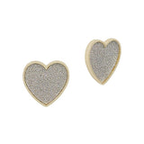 Metallic Heart Stud Earrings