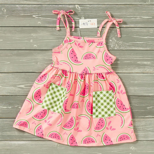 Girls Watermelon Picnic Dress