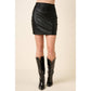 Metallic Foil Mini Skirt