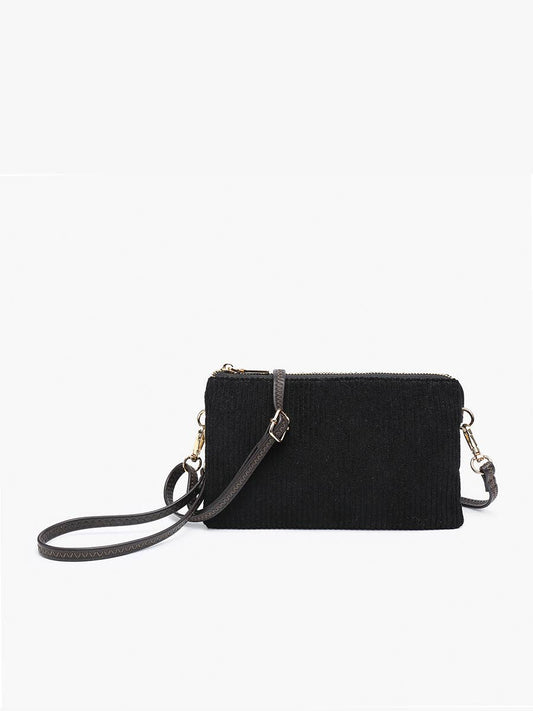 Riley Corduroy 3 Compartment Crossbody/Wristlet