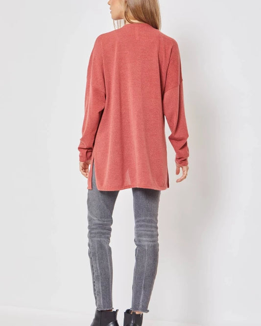 Lightweight Knit Open Front Cardigan
