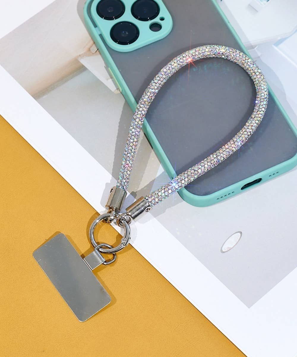 Keychain Rhinestone Wrist Strap Phone Holder