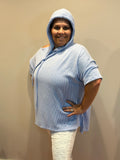 White Birch Hoodie Featuring Shoulder Cut-out (Curvy)