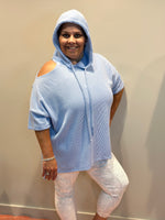 White Birch Hoodie Featuring Shoulder Cut-out (Curvy)