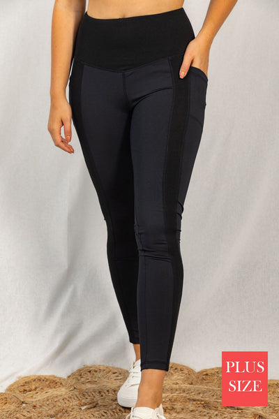 Contrast Color Leggings (Curvy)