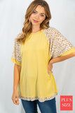 Washed Mix Media Top (Curvy)