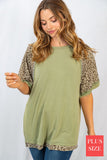 Washed Mix Media Top (Curvy)