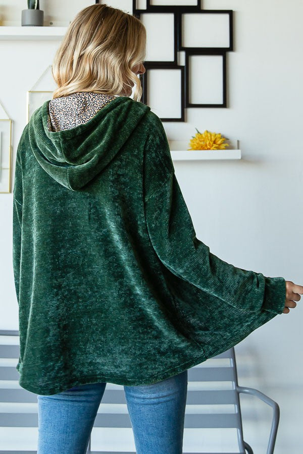 Animal Contrast Button Down Shacket