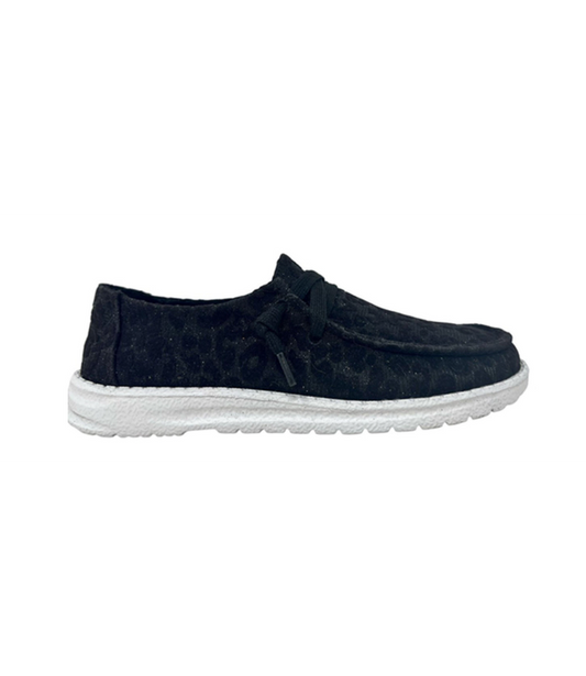 To the Moon 3 Black Cheetah Sparkle Shoes