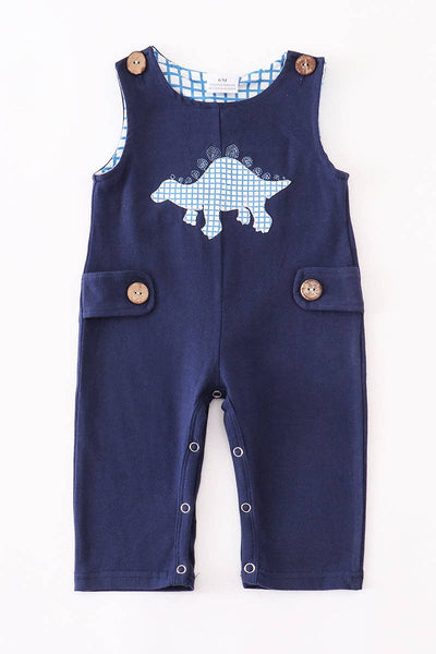 Navy Dinosaur Applique Romper (Boys)