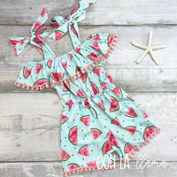 Aqua Watermelon Romper