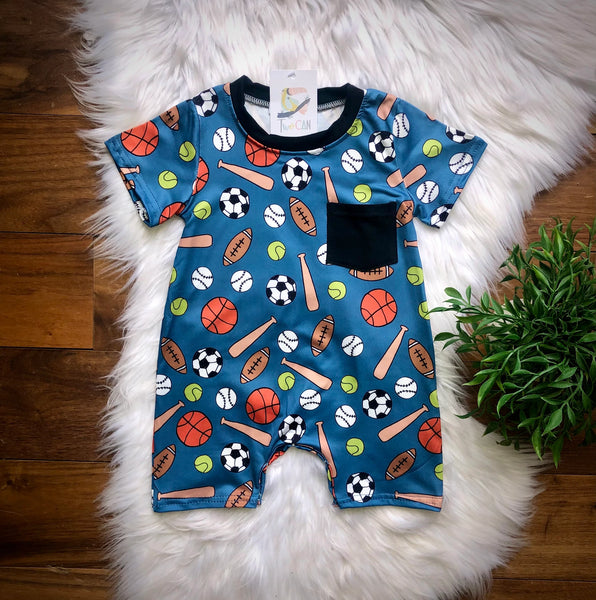 Boys at Play Romper