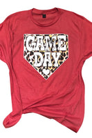 Game Day Leopard Homeplate Tee