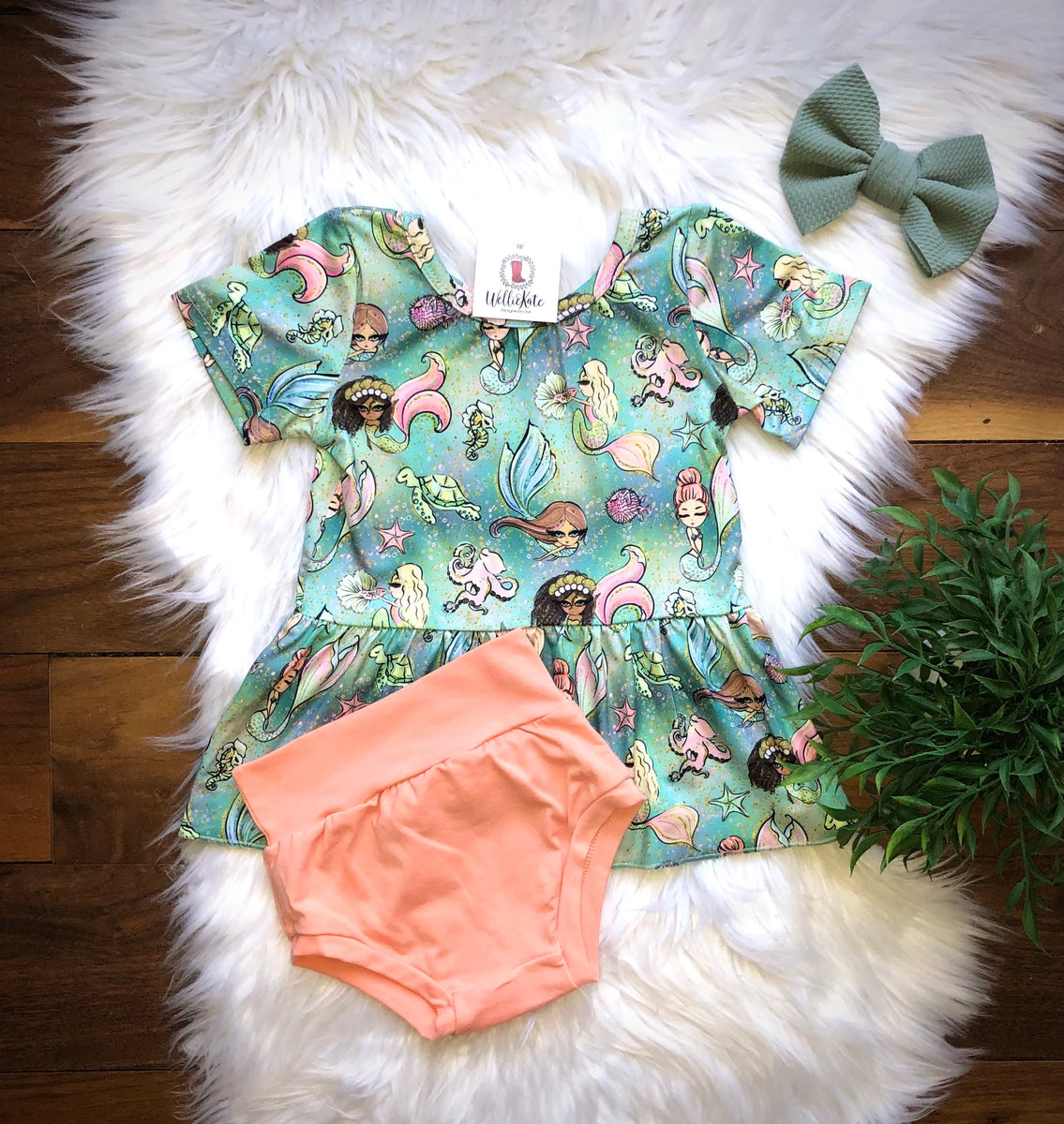 Mermaid Bummie Set Locke & Key Boutique