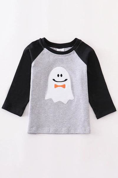 Halloween Ghost Applique Boy Shirt