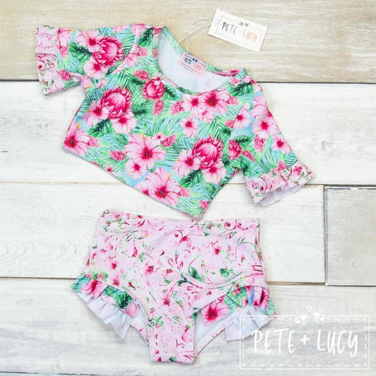 Vintage Floral Swim Two-Piece