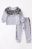 Leopard Ruffle Lounge Set
