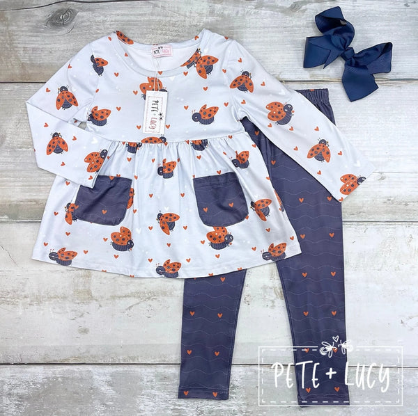 In Love with Ladybugs - pant set