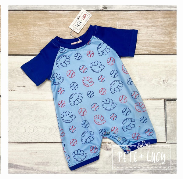 Let’s Play Ball ~ Boy’s Romper